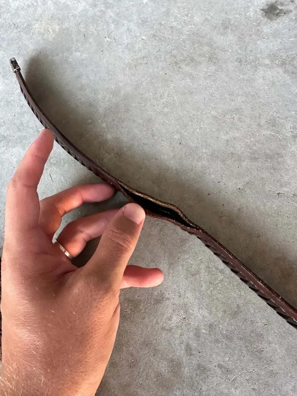 Neiman Marcus Vintage Leather Braided Belt - 40”